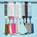 Fabric Dual Pouch Wristlet Wallet | Keychain Holder