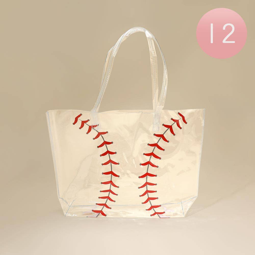 Transparent Clear Baseball Shoulder Tote Bags