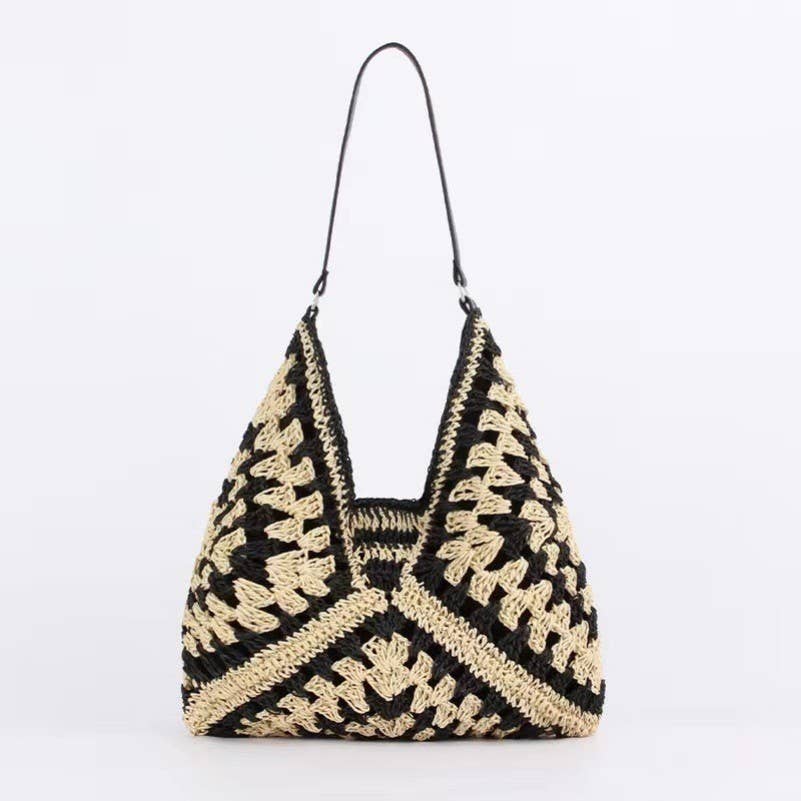 Crochet Open-Weave Boho Handbag