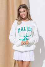 31142T - French Terry Raglan Graphic Tennis Sweatshirt