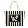 Lulu Mac Canvas Tote LM-BG-1002-Black/White Stripe