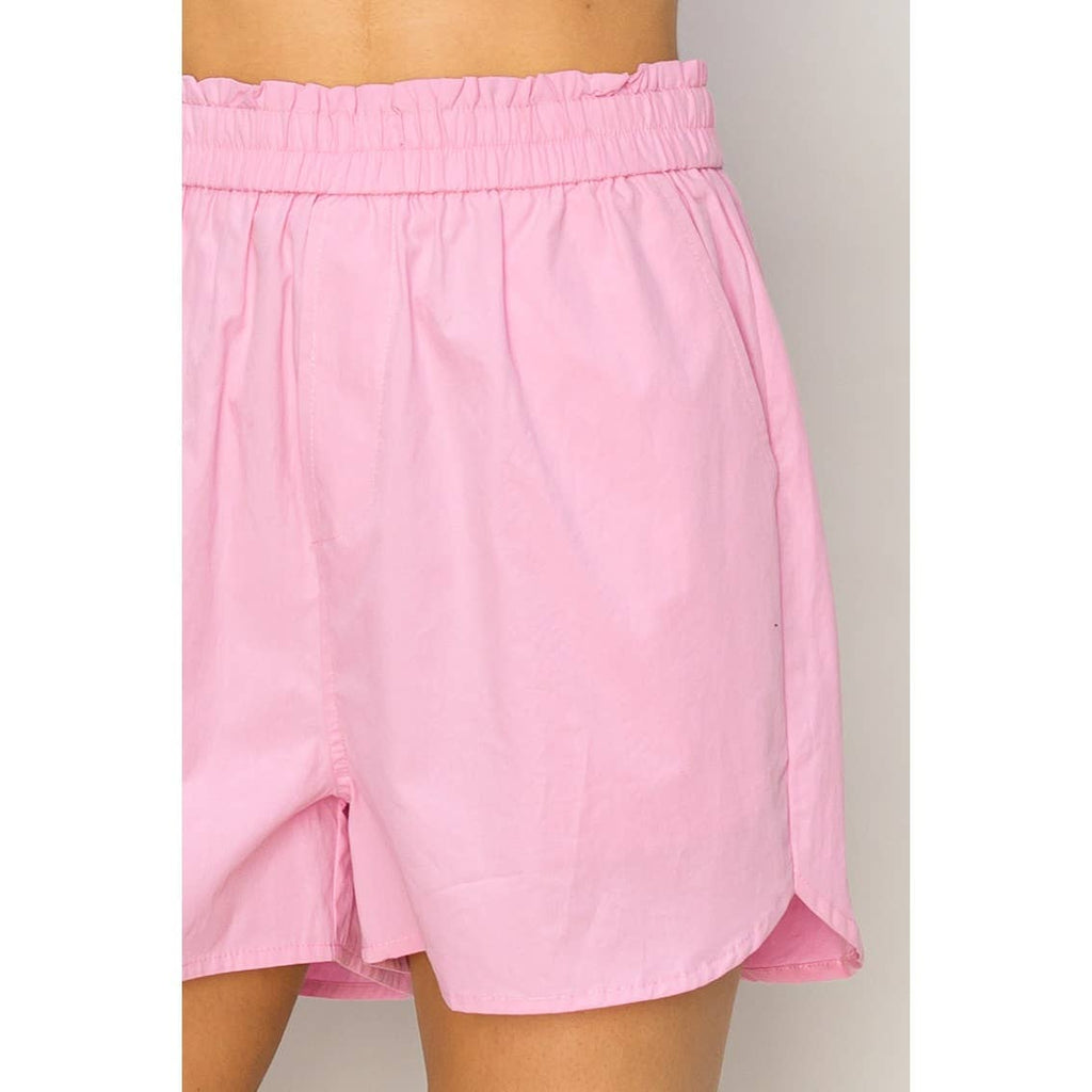 Poplin High Waist Shorts