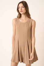 H30284-GODET DETAIL WIDE LEG ROMPER