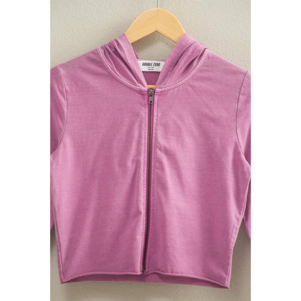 Zip Up Cropped Hoodie