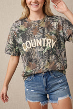 Country Club Vintage Wood Camo Heavy Tee