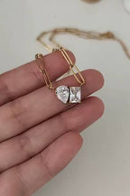 18K STAINLESS STEEL TARNISH FREE RHIN NECKLACE | 40NK9634