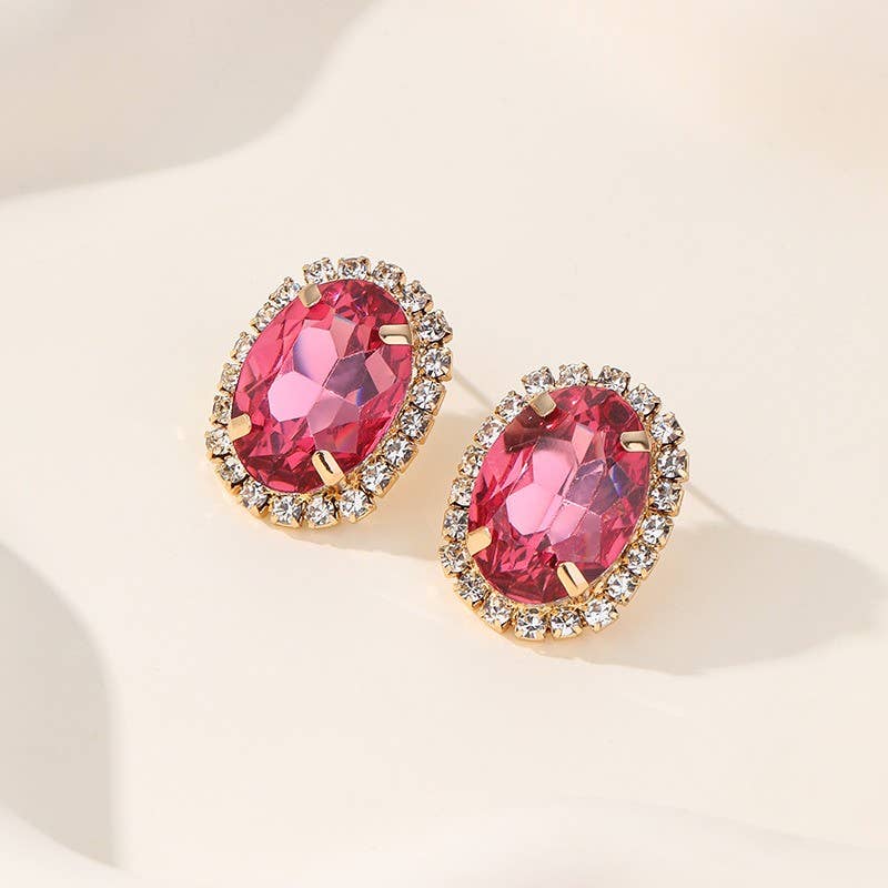 Vintage-Style Rhinestone Stud Earrings | 40E513