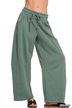 Fleece Barrel Leg Sweatpants