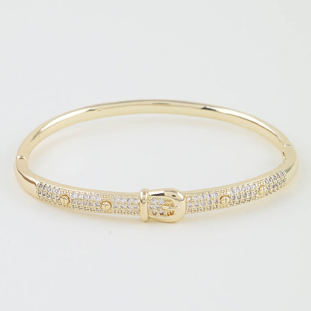 Bejeweled Buckle Belt Cuff Bracelet