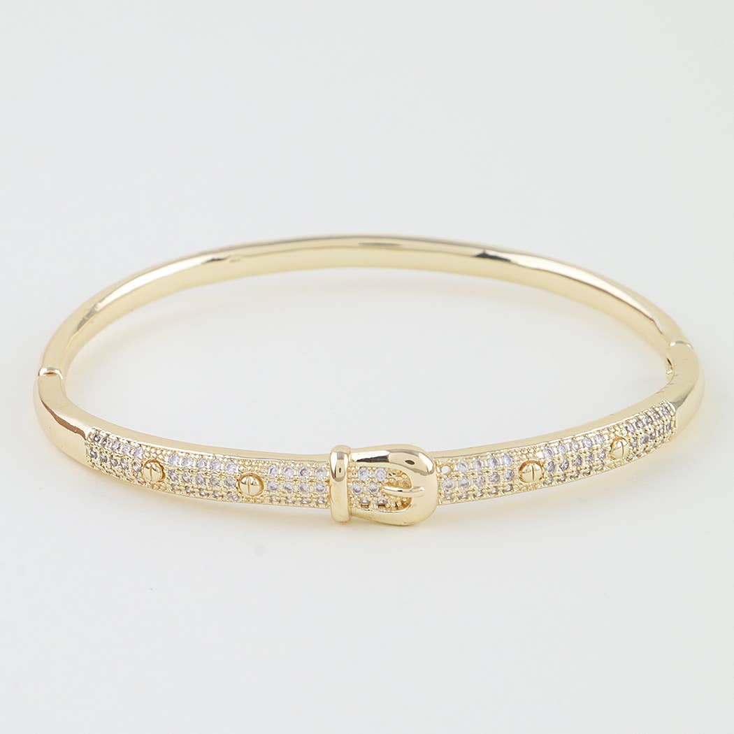 Bejeweled Buckle Belt Cuff Bracelet