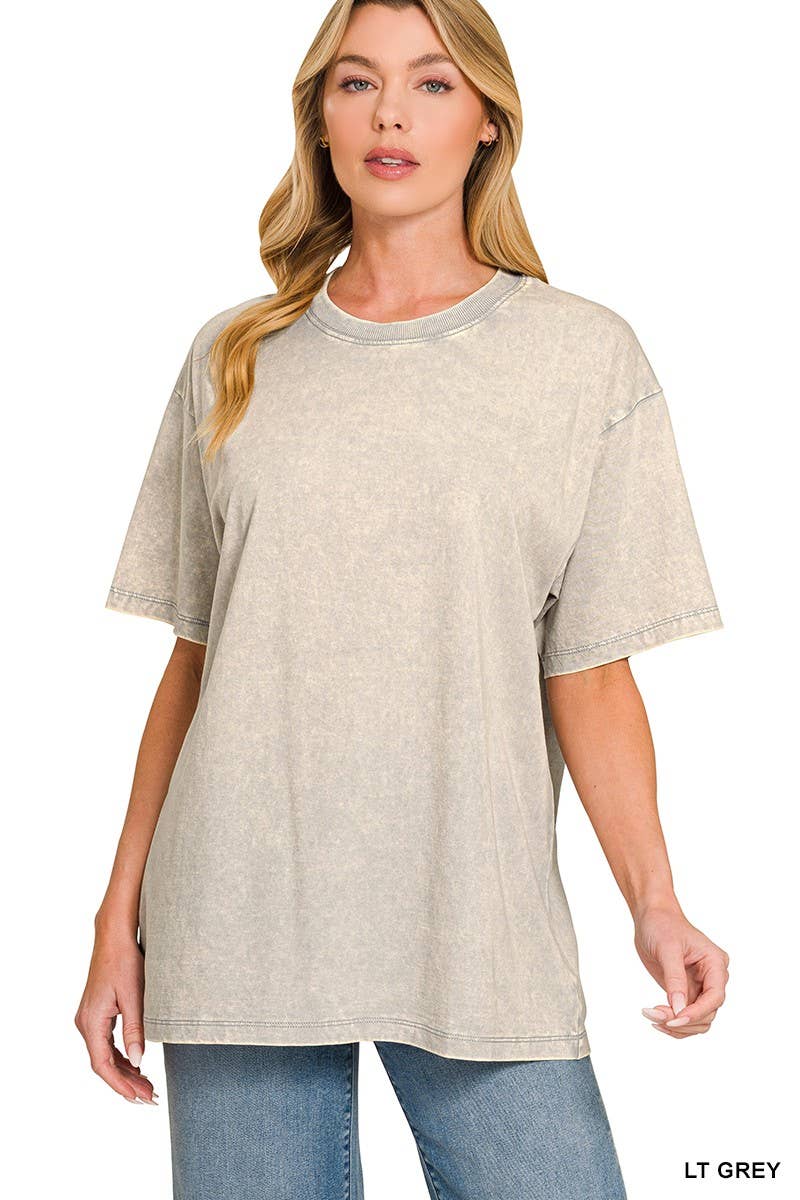 Washed Short Sleeve Top