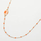 Football Charm Accent Dainty Beaded Game Day Chain Necklace