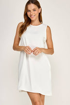 Solid Shift Dress