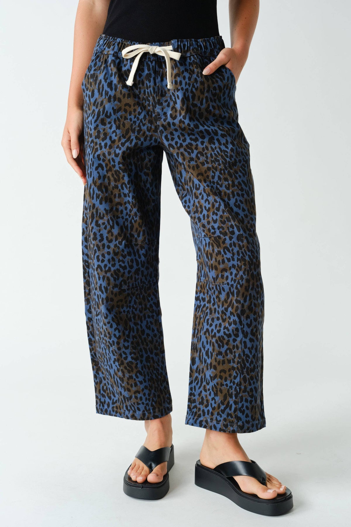 Leopard Lounge Wide-Leg Pants
