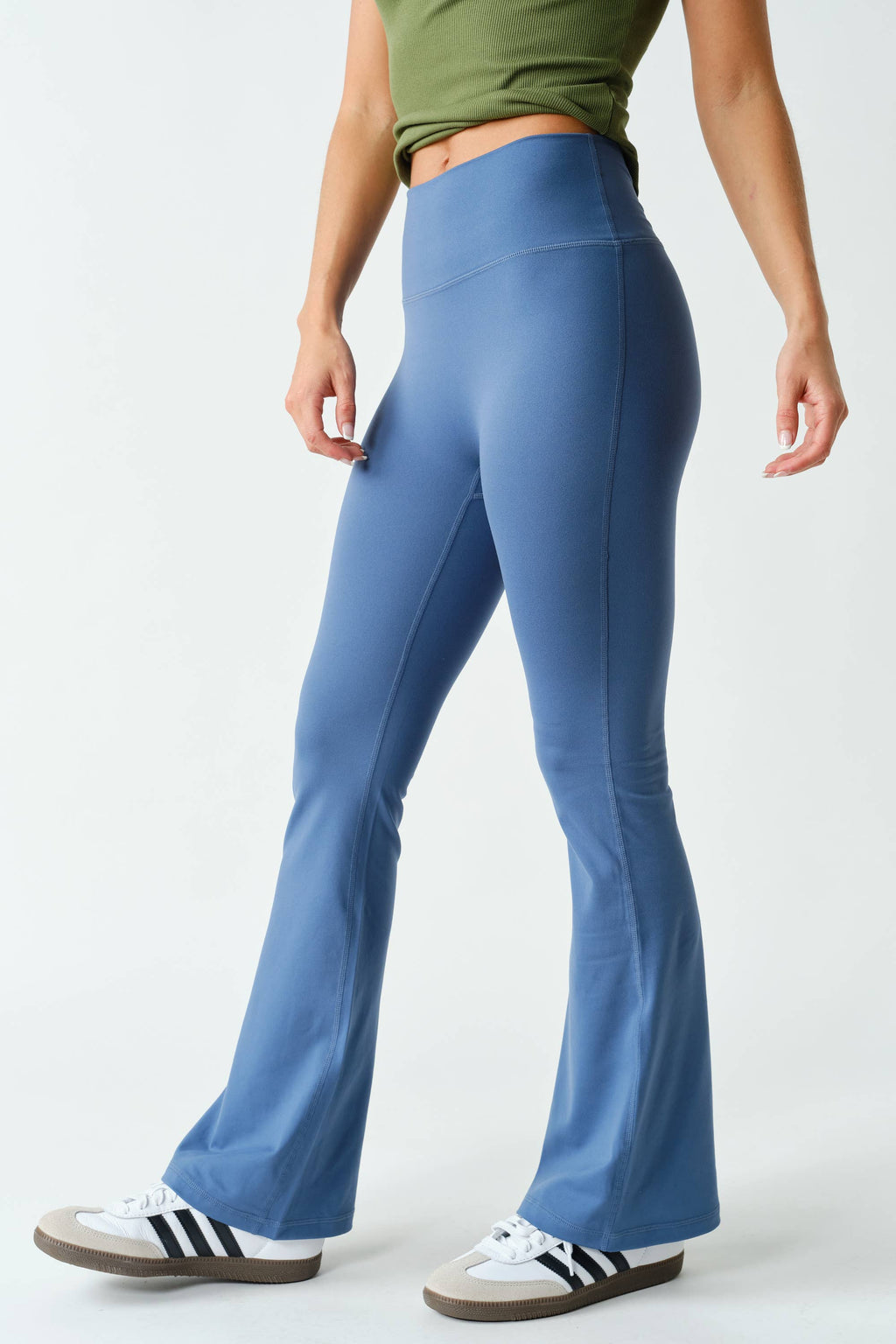 Venice Seamless-Front Flare Pants