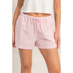 Striped Drawstring Waist Shorts