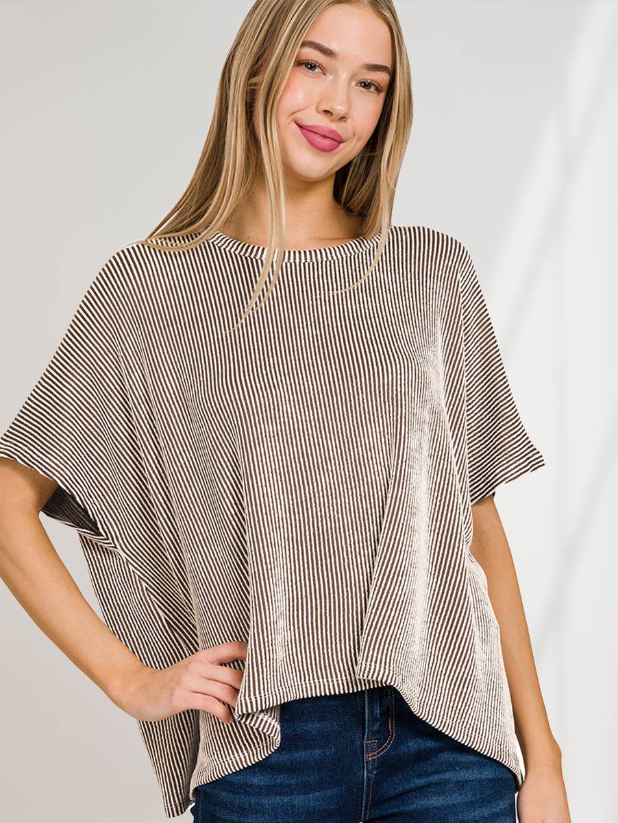 Corded Oversized Top