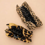 Leopard Print Bow Hair Claw Clips | 40H1215