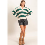 Rugby Stripe Polo Sweater