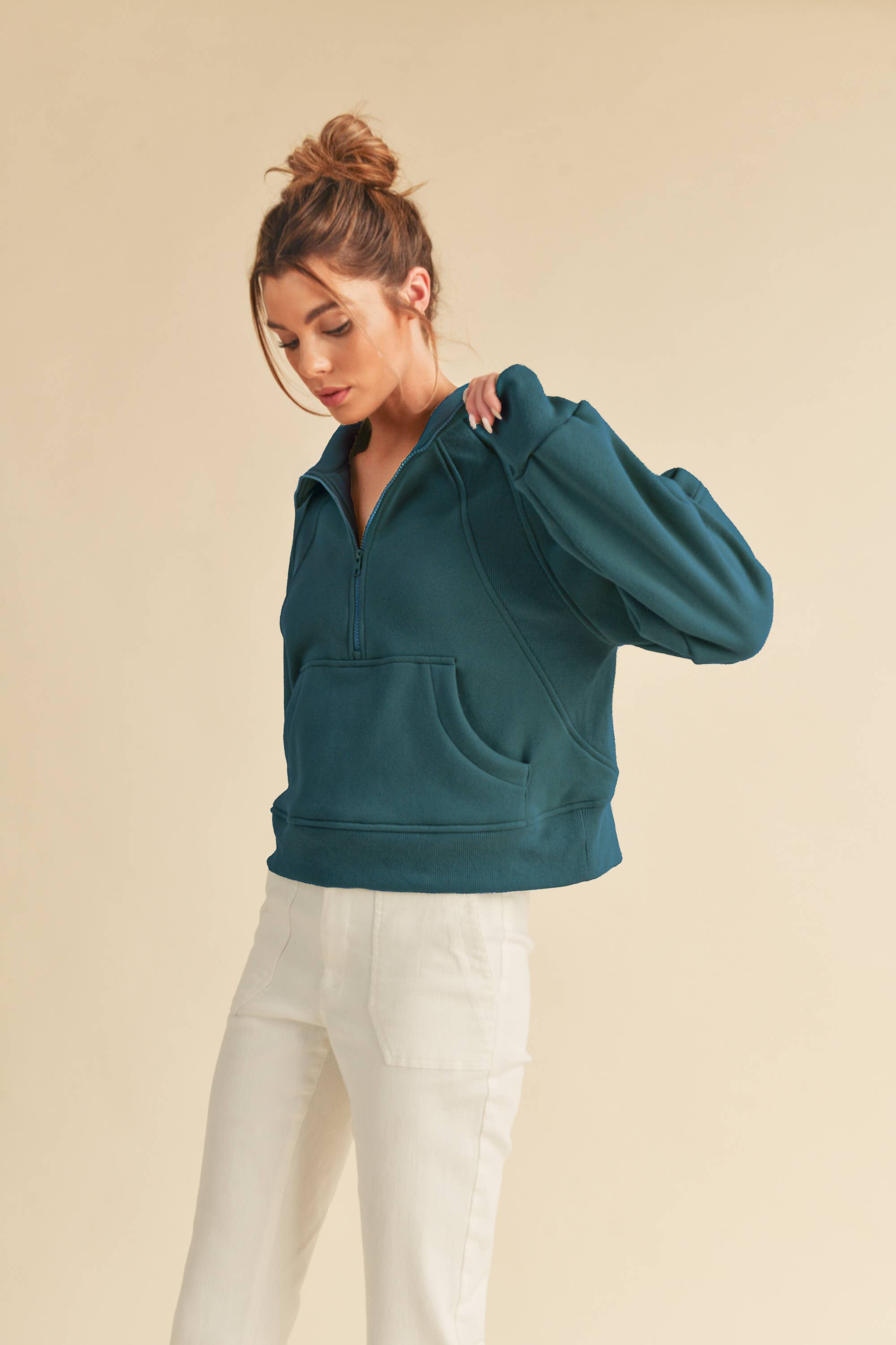 950CK Dove Funnel Neck Half Zip 6
