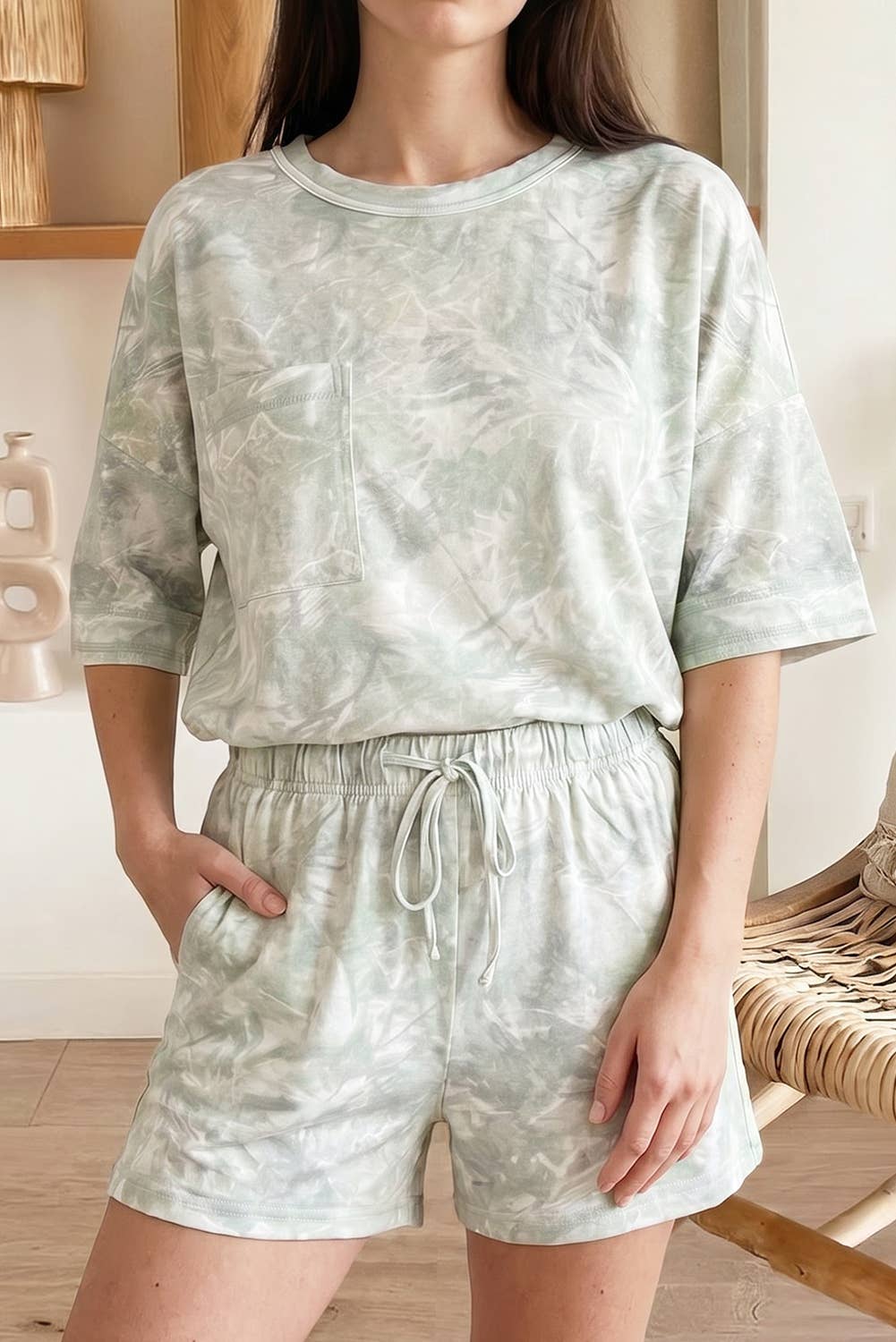 Camo Print Top Pants Two Piece Set (S-XL)