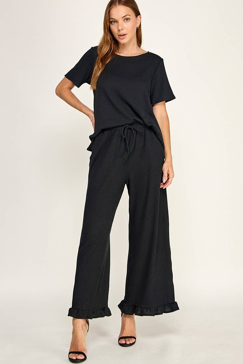 Solid Curly Rib Set