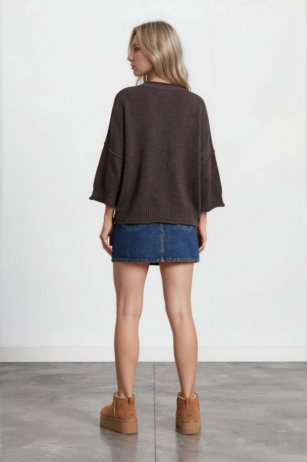 EXPOSED SEAM DROP SHOULDER SHORT SLEEVE PULLOVER