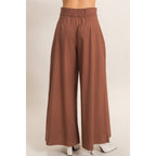 High-Waisted Pintuck Trousers