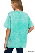 Washed Short Sleeve Top