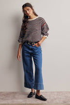 Striped Textured Knit Sweater FSW0063