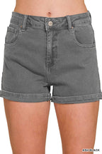 5 Pockets Cuffed Shorts - Zenana