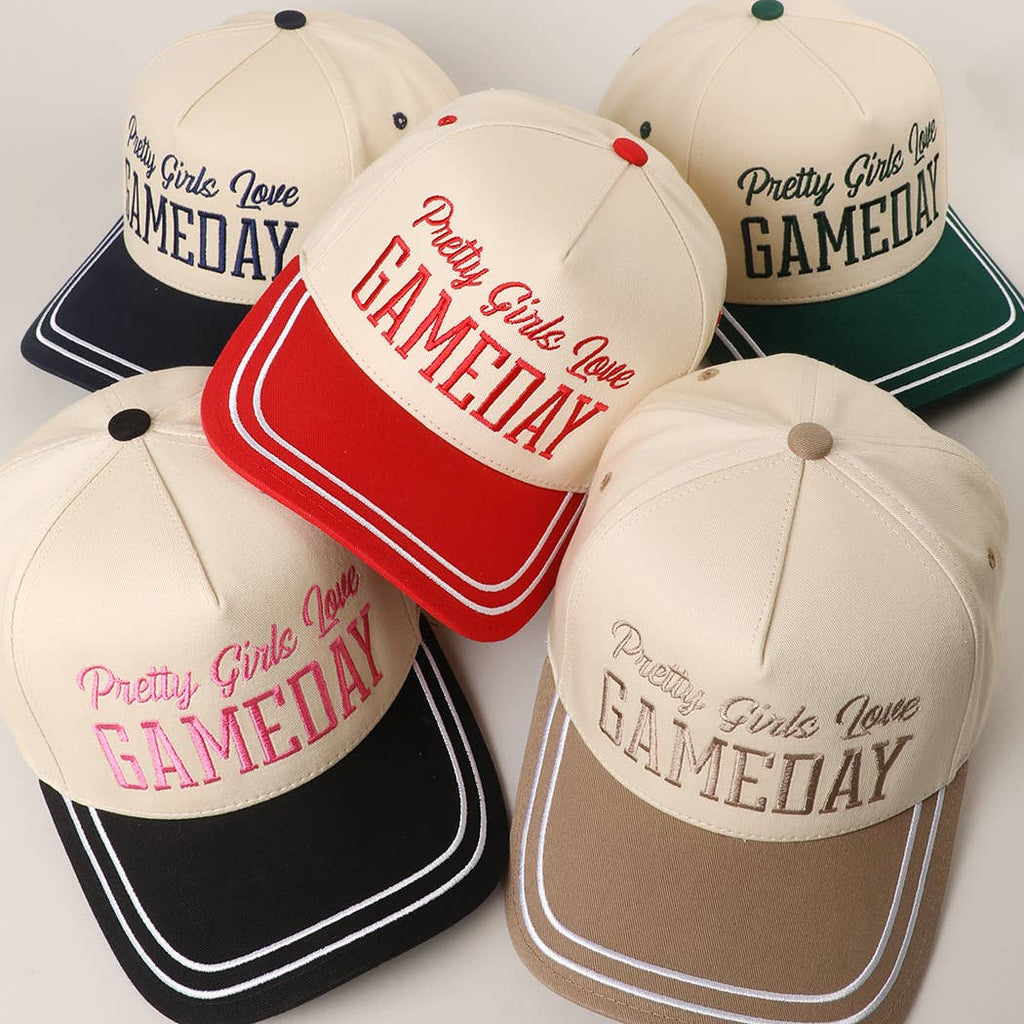 PRETTY GIRLS..Embroidery Double Stitch Trucker Hat