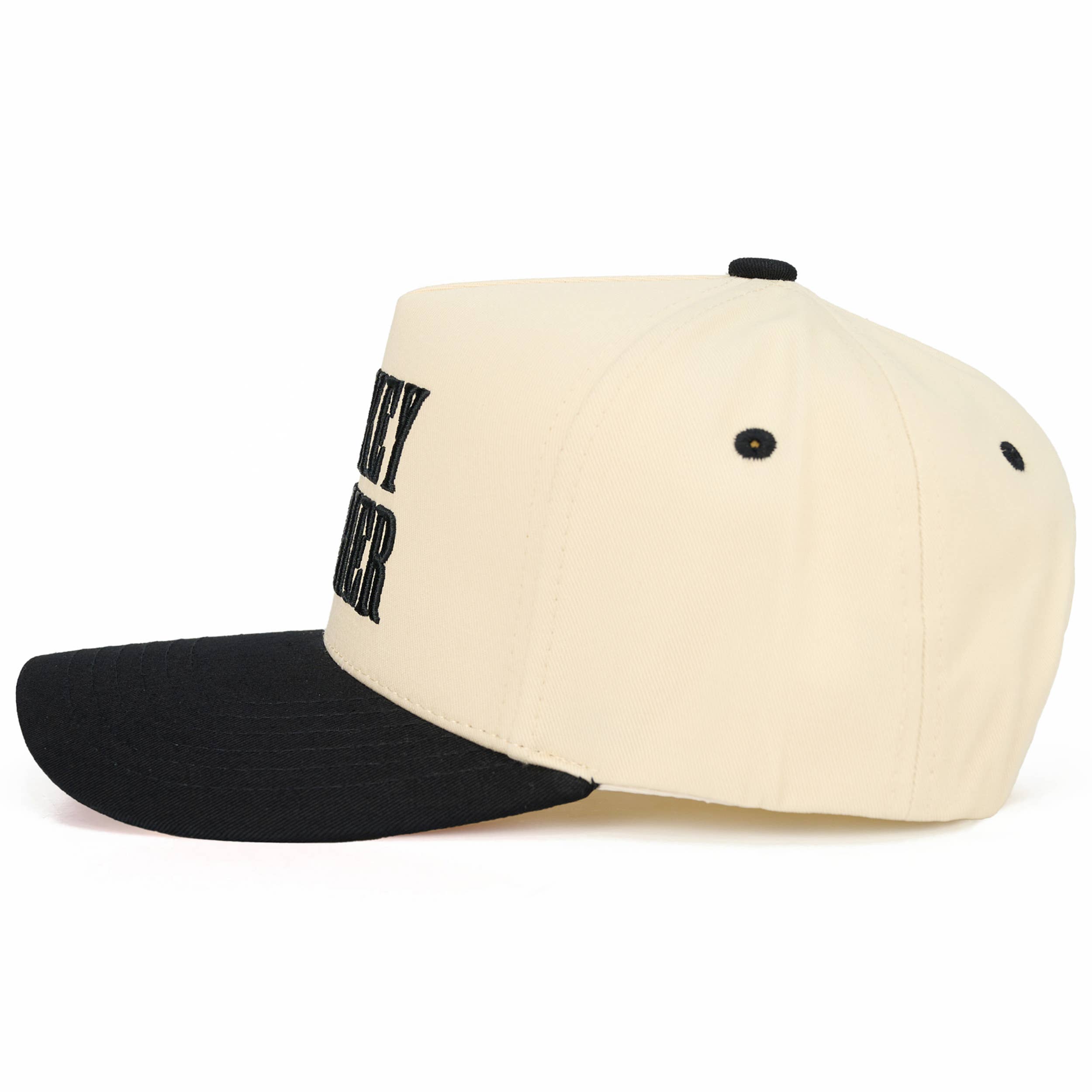 C.C WHISKEY WEATHER Embroidered Letter Two Tone Trucker Hat