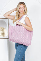 Reversible Quilted Cotton Tote Bag (BG-33)