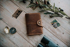 Personalized Leather Passport Cover, Leather Journal, Refillable Custom Notebook Travel Journal, Handmade Journal, Personalized Wedding Gift, Groomsmen Gift, Wedding Gift