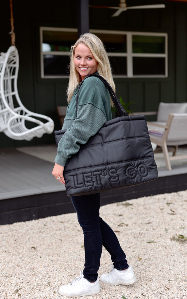Puffer Tote – Carry All Let's Go – Midnight / Black