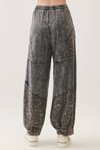 Mineral Washed Cheetah Leopard Balloon Lounge pants HP6948