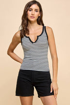 JK32311BS - MULTI STRIPE TANK CROP TOP