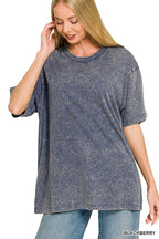 Washed Short Sleeve Top