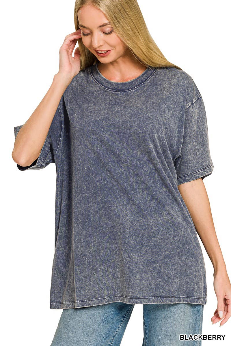 Washed Short Sleeve Top