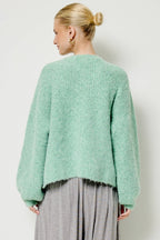 Balloon Sleeve Knit Cardigan