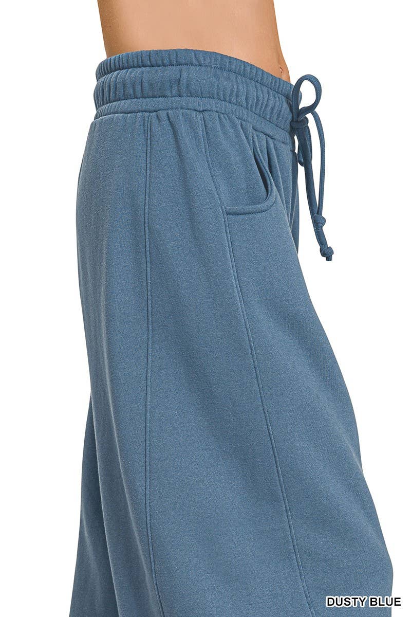 Fleece Barrel Leg Sweatpants