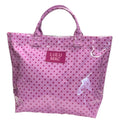 LM-BG-1003 TOTE BAG LIGHT PINK/HOT PINK DOT