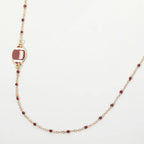 Football Charm Accent Dainty Beaded Game Day Chain Necklace