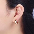 24K Gold Filled Chubby Band Hoops Earrings