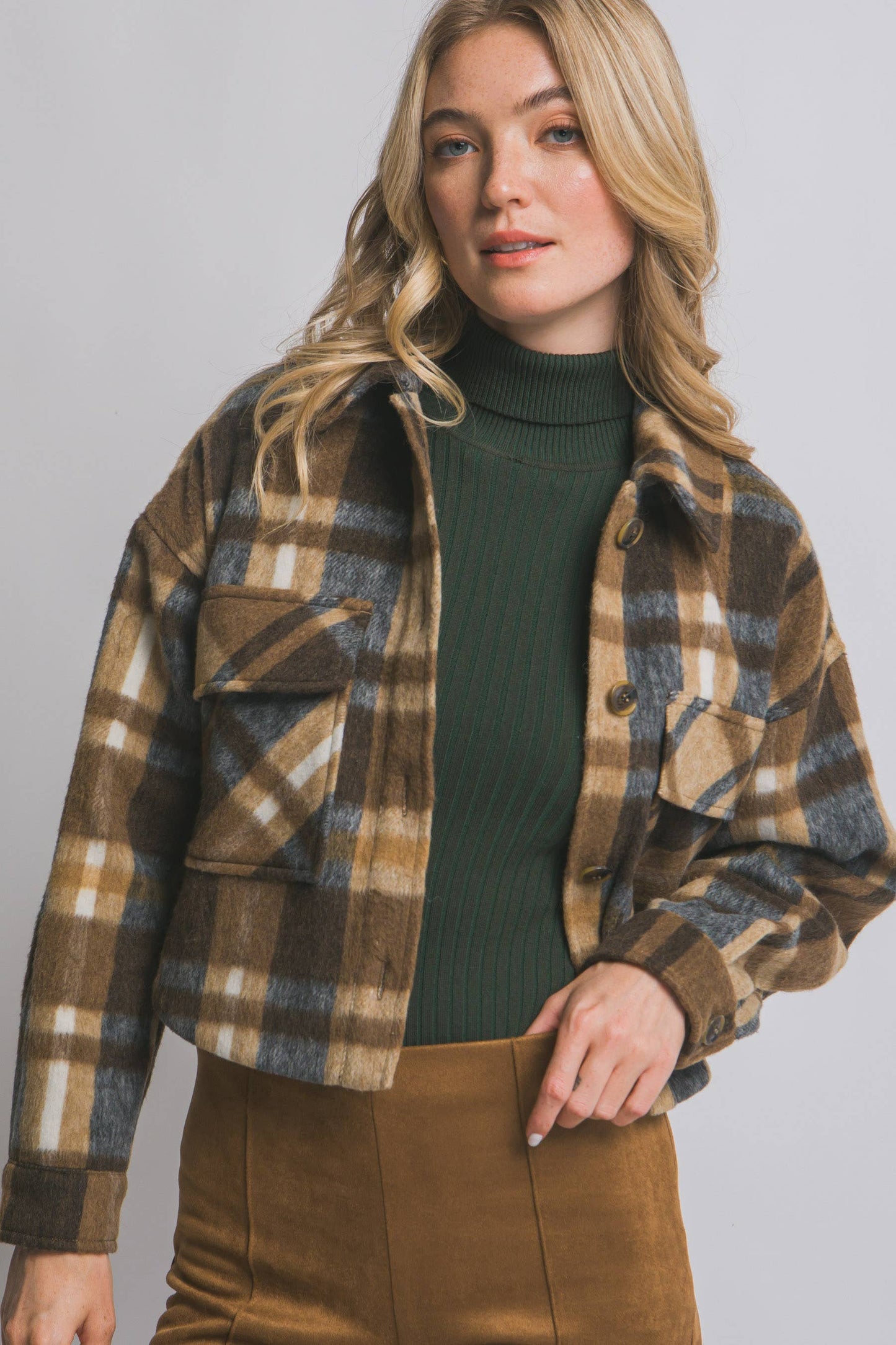 Plaid Brown Shacket