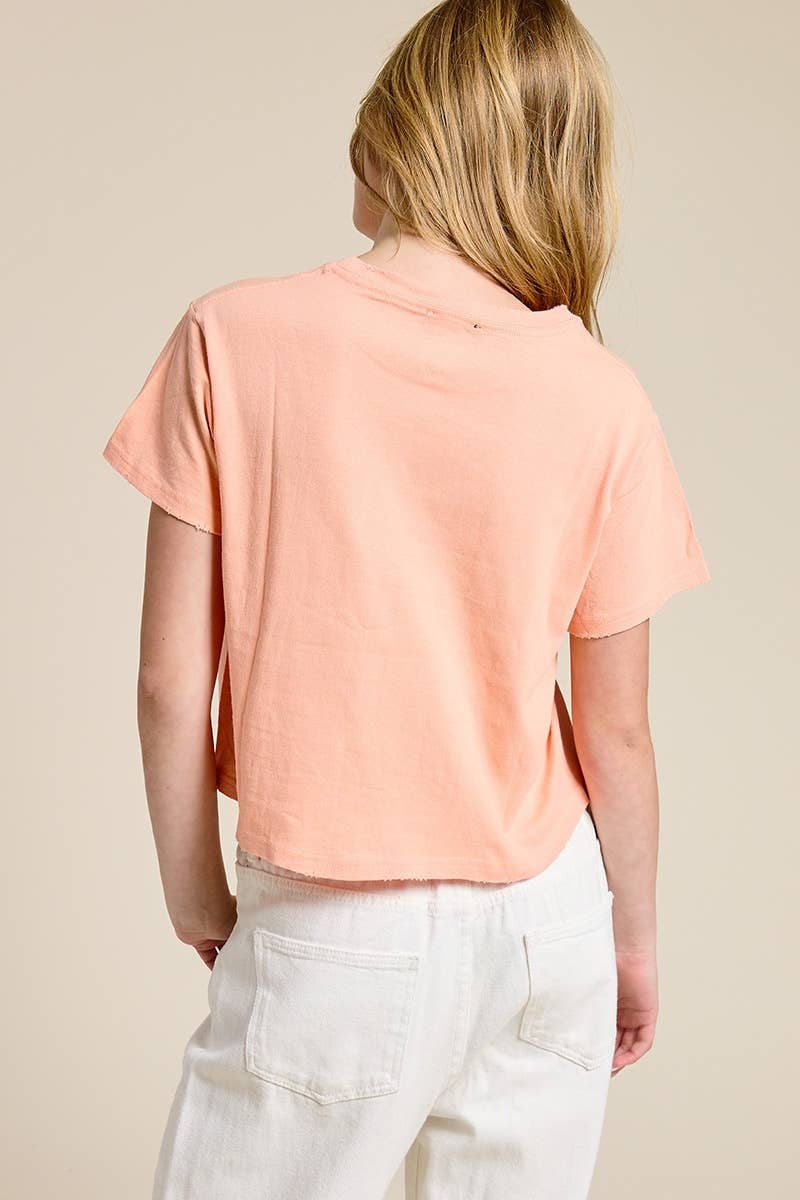 Puff' Wild West Cowboy Graphic S/S Seamless Faux Crop