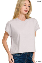 100% Premium Cotton Crop Tee - Zenana