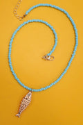 18K STAINLESS STEEL TARNISH FREE FISH NECKLACE | 40NK9537