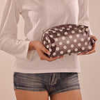 POLKA DOT WATERPROOF CLEAR COSMETIC MAKEUP POUCH BAG |40P630